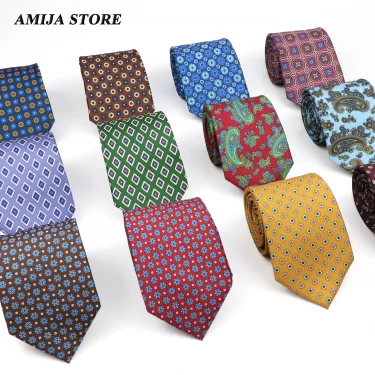 Super Soft Silk Tie Wedding Accessories Gift For Men Red Blue Colorful Floral Necktie Casual Man's Necktie Vintage Daily Suits 1