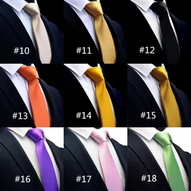 RBOCOTT Classic Mens Necktie 8cm silk Jacquard Tie Solid Green Red Gold Ties For Man Business Wedding Party Gift 3