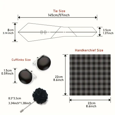 New Style 8 cm Red Paisley Tie Handkerchief Cufflink Pin Set For Men Necktie Clothing Accessories Wedding Gravatas Fit Party 2