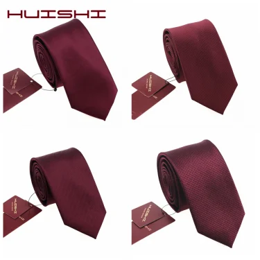 Unisex Shirt Waterproof Neck Tie Scarves Accessories Men Wine Red Suit Tie Sale Colorful Marriage Gift Popular Necktie Men 1