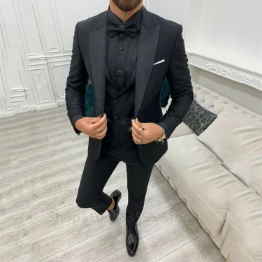 Design Men's Suits 3 Pieces Slim Fit Suit Formal Business Groom Wear Costume Wedding Tuxedos Blazer Vest Pants Homme Mariage 3