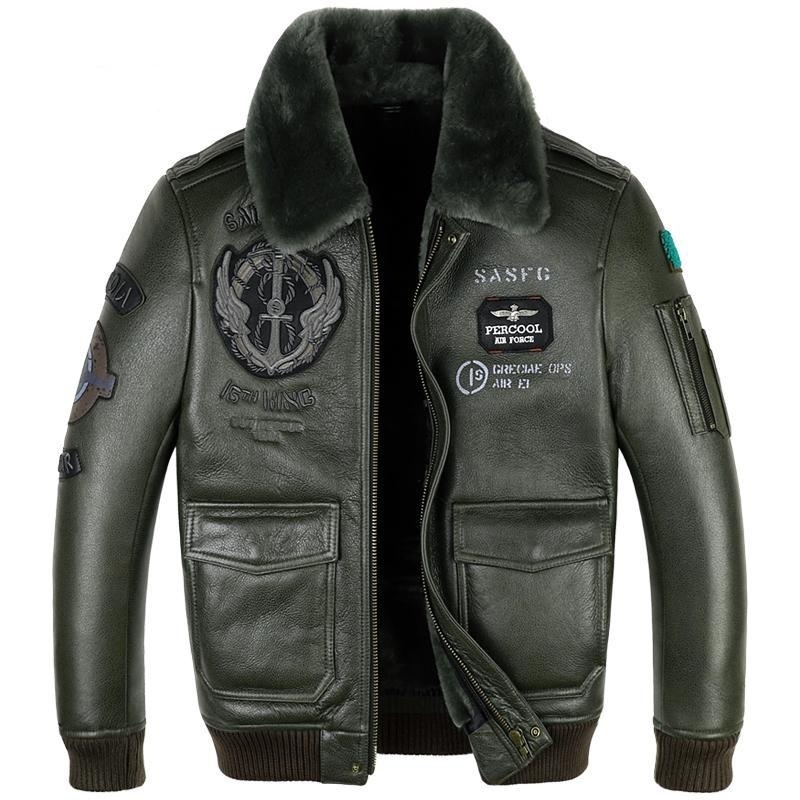 Leather Jacket Flight Suit For Men - Image 4