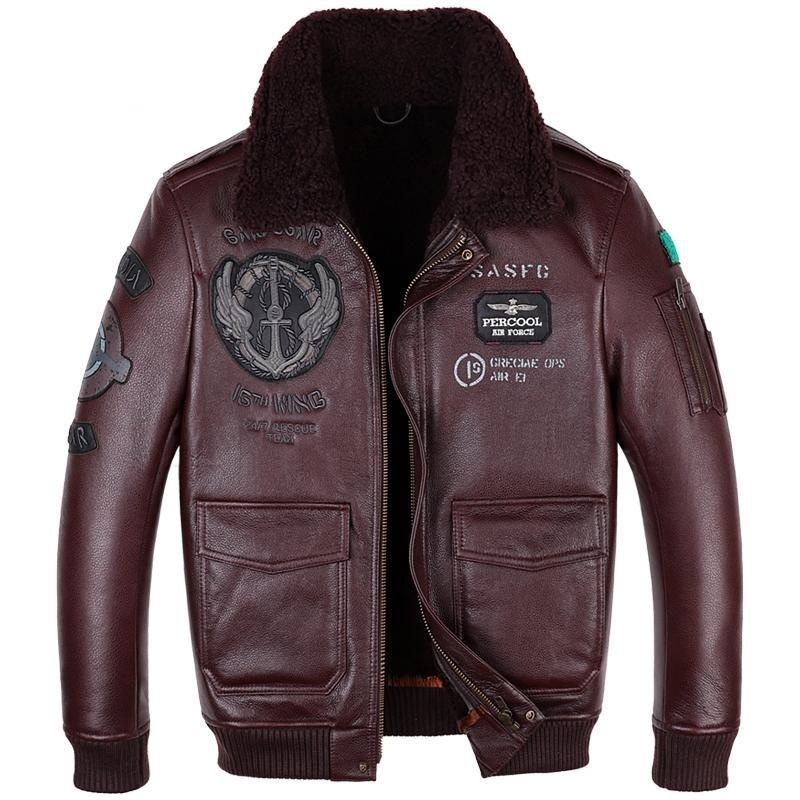 Leather Jacket Flight Suit For Men - Image 2
