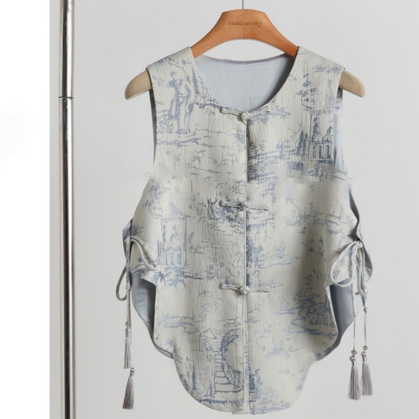 New Summer Women's Dress High-end New Chinese Style Cold Zen Suit - Image 6