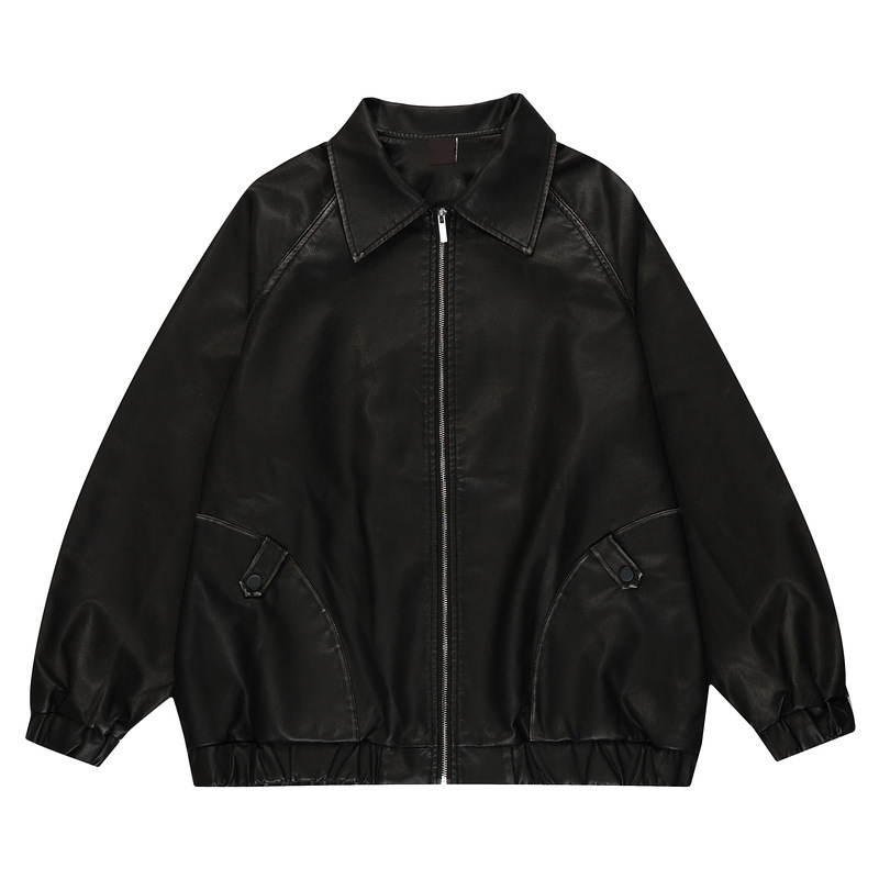 Men's PU Maillard Leather Coat - Image 2